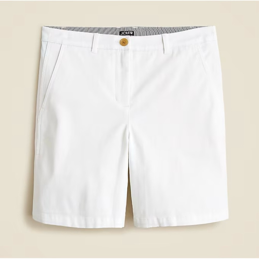 NWT J. Crew 7" Heritage Chino Short White